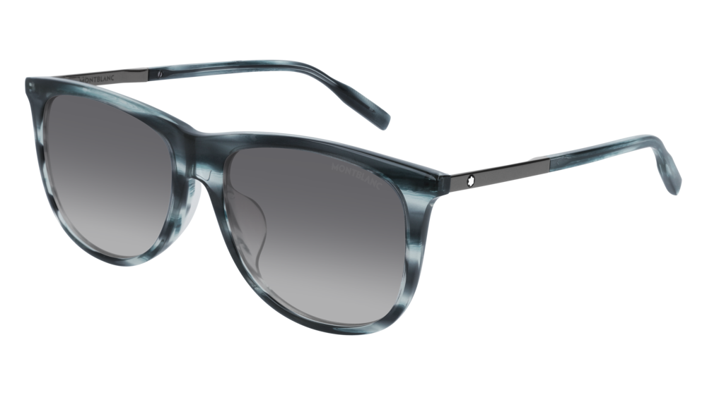 Montblanc Sunglass Man Blue Ruthenium Grey