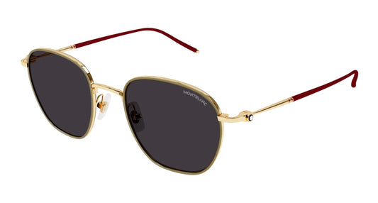 Montblanc Sunglass Man Brown Gold Grey