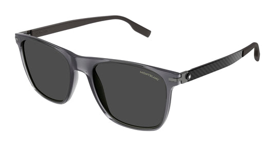 Montblanc Sunglass Man Grey Brown Smoke