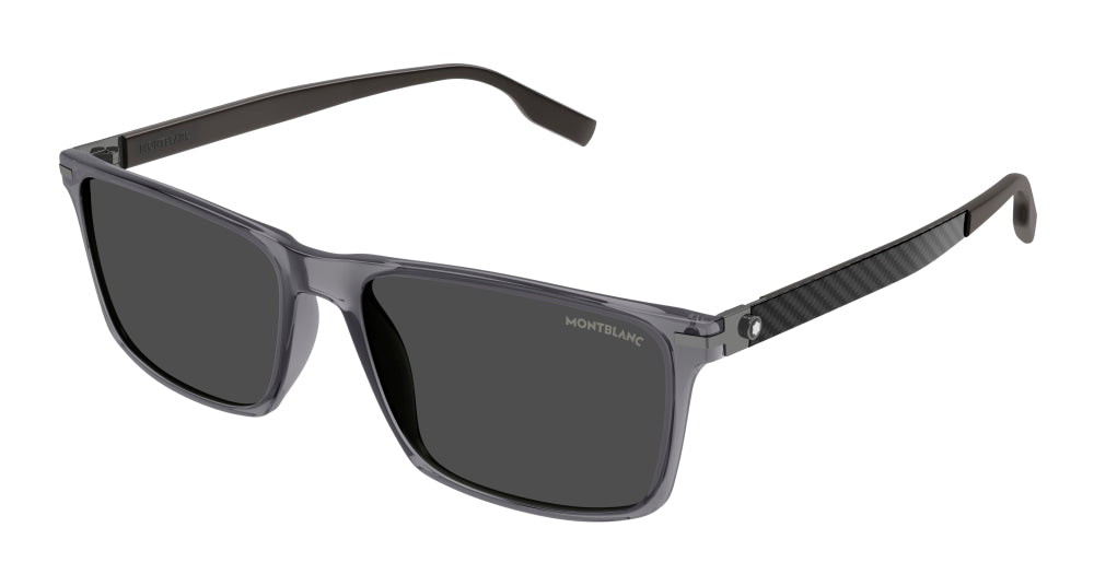 Montblanc Sunglass Man Grey Brown Smoke