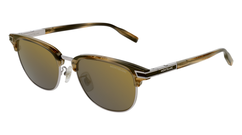 Montblanc Sunglass Man Grey Silver Gold