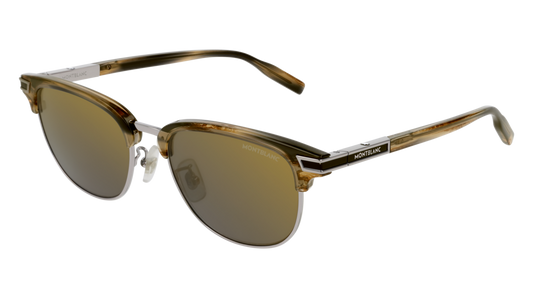 Montblanc Sunglass Man Grey Silver Gold