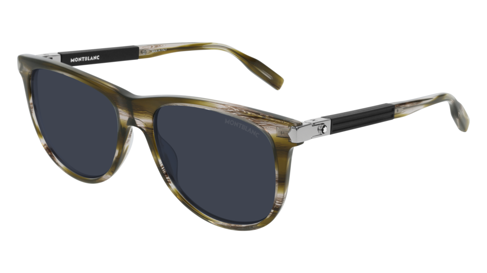 Montblanc Sunglass Man Havana Black Blue