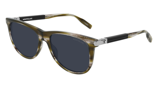 Montblanc Sunglass Man Havana Black Blue