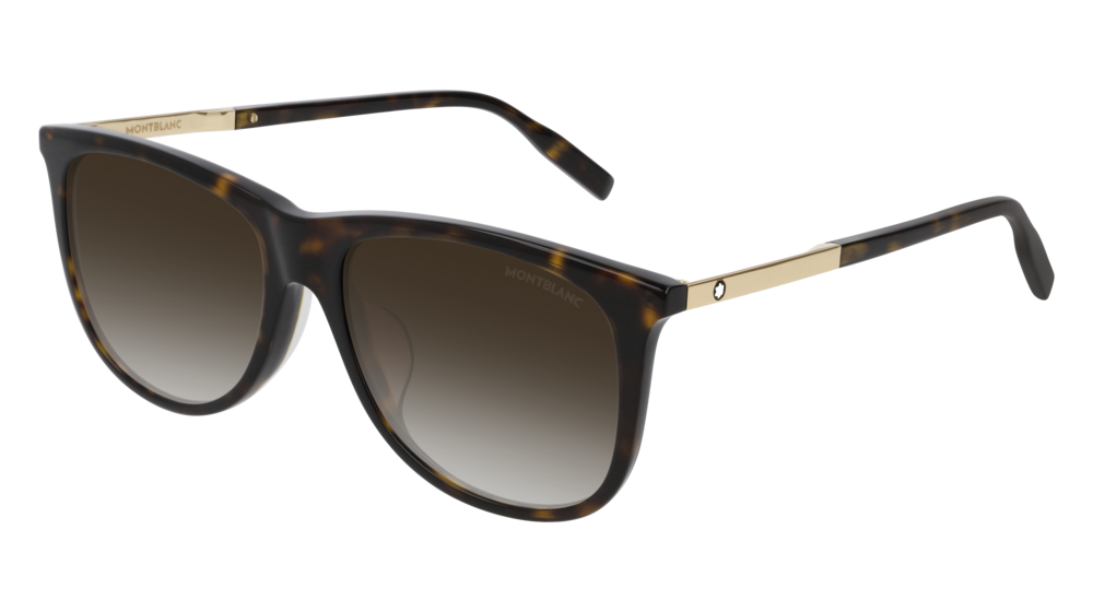 Montblanc Sunglass Man Havana Gold Brown