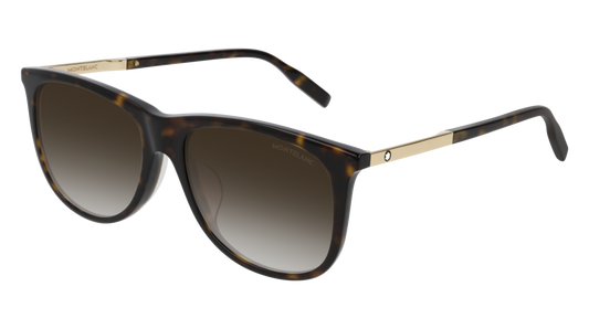 Montblanc Sunglass Man Havana Gold Brown