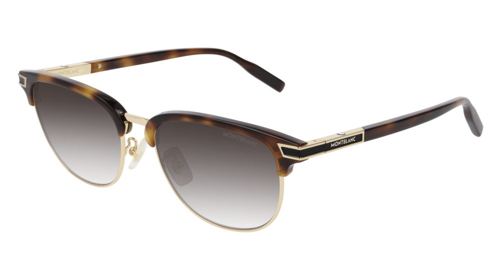 Montblanc Sunglass Man Havana Gold Brown