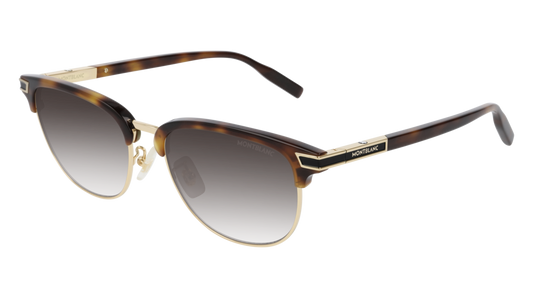 Montblanc Sunglass Man Havana Gold Brown