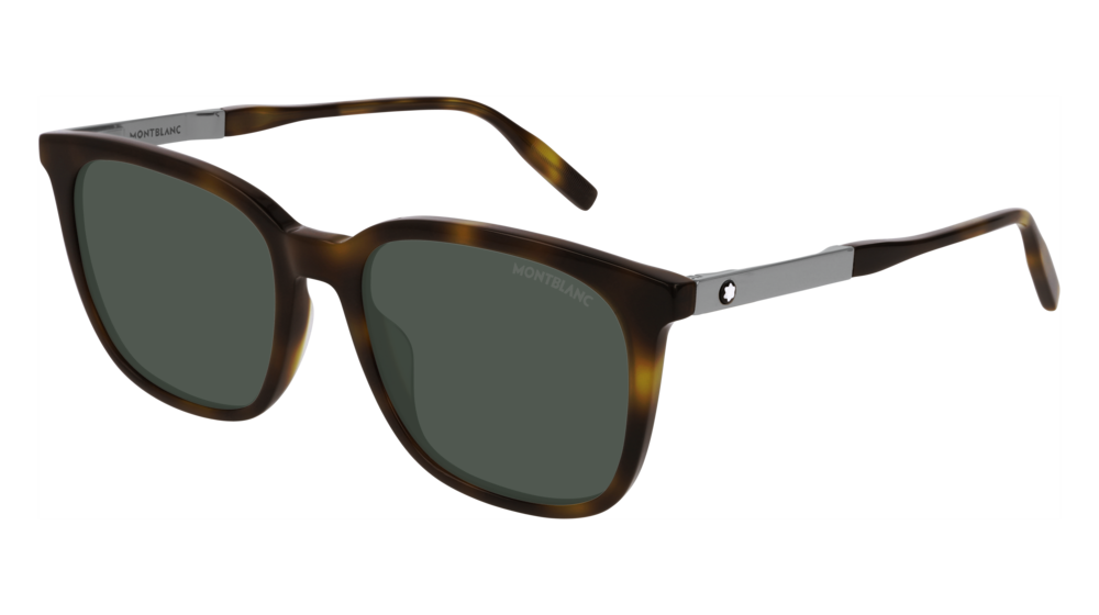 Montblanc Sunglass Man Havana Ruthenium Green