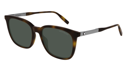 Montblanc Sunglass Man Havana Ruthenium Green