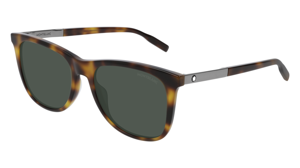 Montblanc Sunglass Man Havana Ruthenium Green