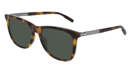 Montblanc Sunglass Man Havana Ruthenium Green