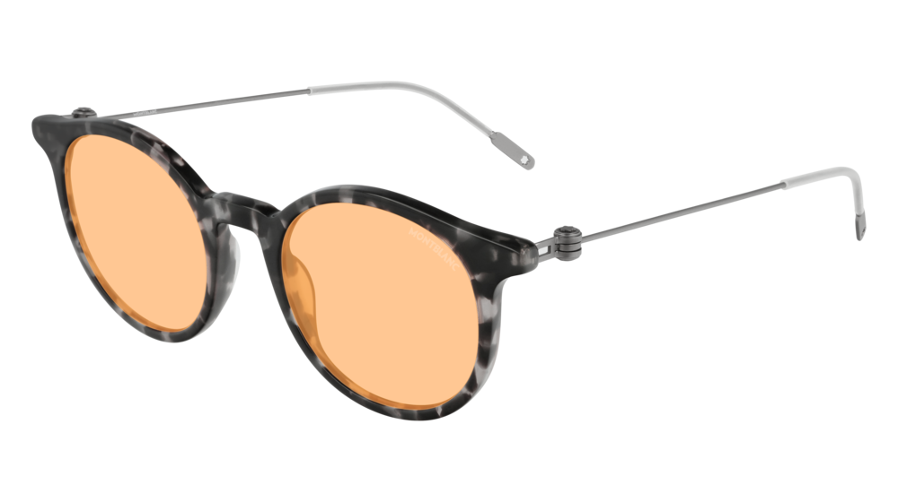 Montblanc Sunglass Man Havana Ruthenium Orange