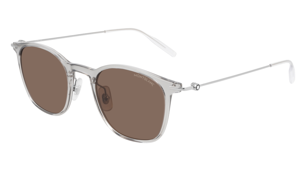 Montblanc Sunglass Man Grey Silver Brown