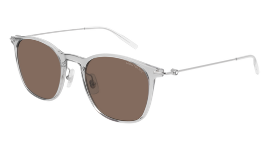 Montblanc Sunglass Man Grey Silver Brown