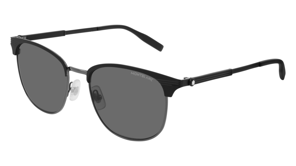 Montblanc Sunglass Man Black Black Grey