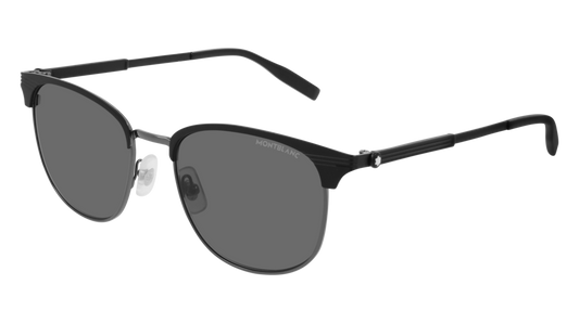 Montblanc Sunglass Man Black Black Grey