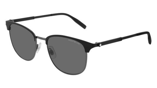 Montblanc Sunglass Man Black Black Grey