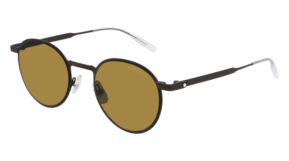 Montblanc Sunglass Man Brown Brown Brown