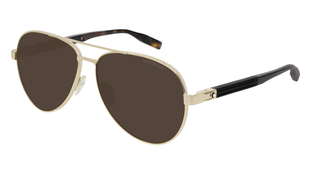 Montblanc Sunglass Man Gold Black Brown