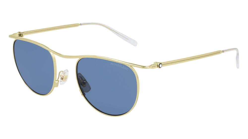 Montblanc Sunglass Man Gold Gold Blue