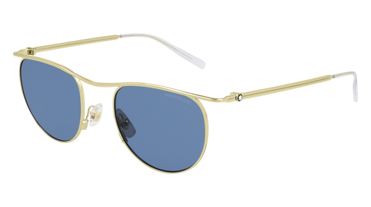 Montblanc Sunglass Man Gold Gold Blue