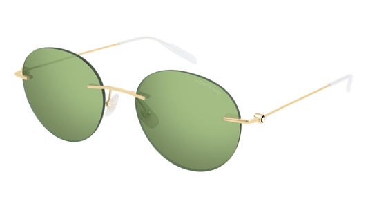 Montblanc Sunglass Man Gold Gold Green