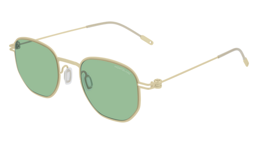 Montblanc Sunglass Man Gold Gold Green