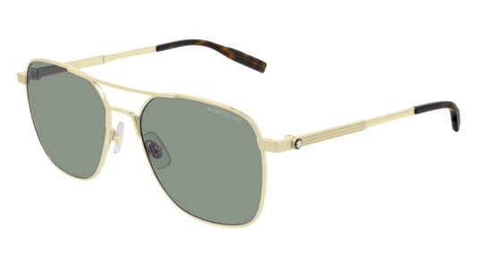 Montblanc Sunglass Man Gold Gold Green