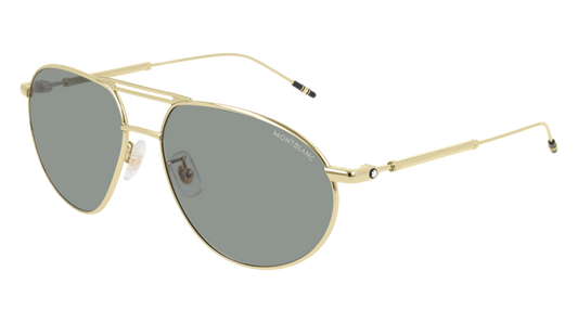 Montblanc Sunglass Man Gold Gold Green