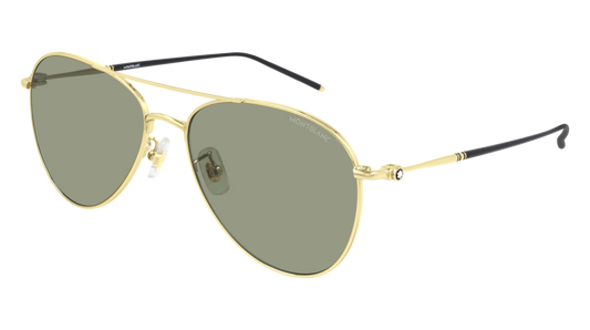 Montblanc Sunglass Man Gold Gold Green