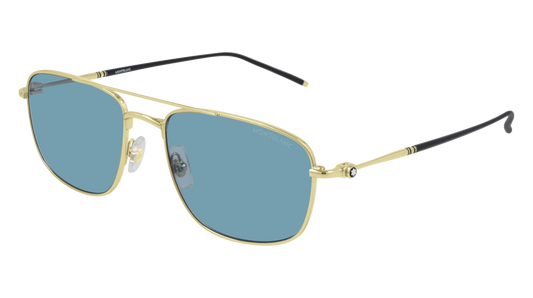 Montblanc Sunglass Man Gold Gold Light Blue