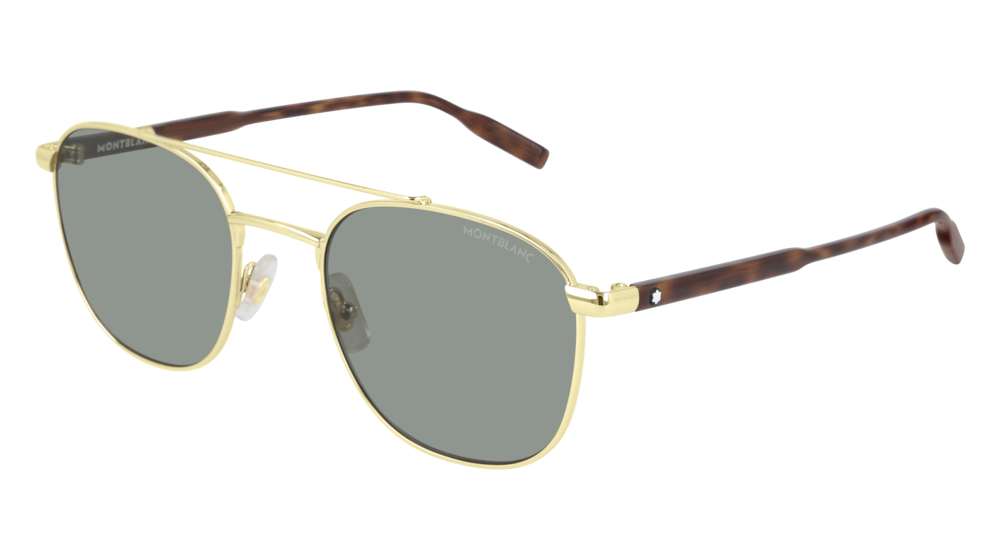 Montblanc Sunglass Man Gold Havana Green