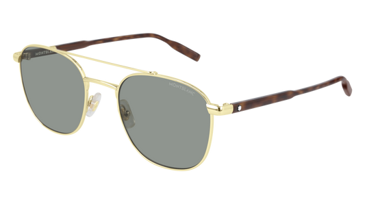 Montblanc Sunglass Man Gold Havana Green