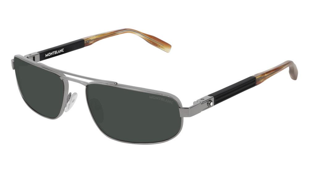 Montblanc Sunglass Man Ruthenium Black Green