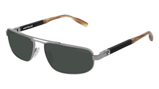 Montblanc Sunglass Man Ruthenium Black Green