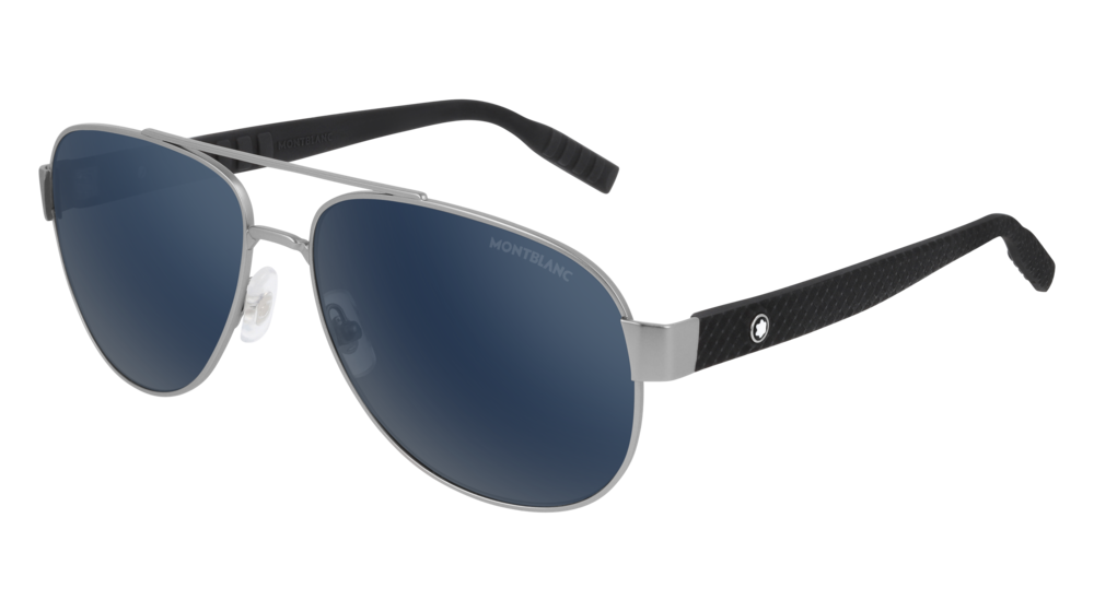 Montblanc Sunglass Man Ruthenium Black Grey