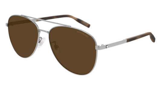 Montblanc Sunglass Man Ruthenium Havana Brown