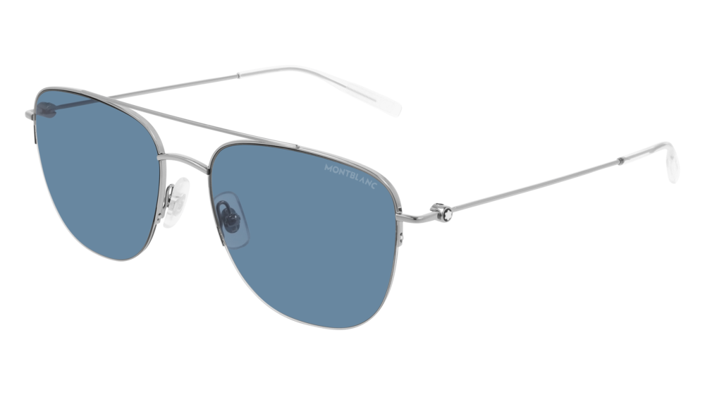 Montblanc Sunglass Man Ruthenium Ruthenium Blue