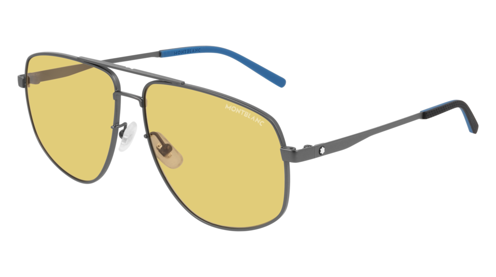 Montblanc Sunglass Man Ruthenium Ruthenium Yellow