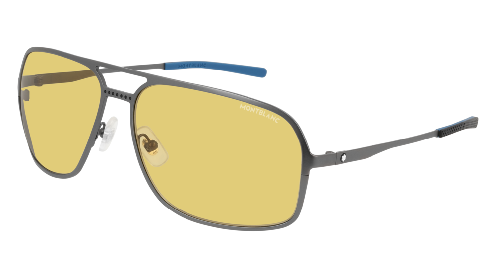 Montblanc Sunglass Man Ruthenium Ruthenium Yellow