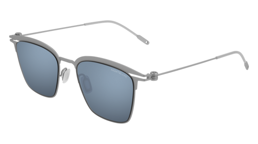 Montblanc Sunglass Man Silver Silver Blue