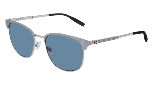 Montblanc Sunglass Man Silver Silver Blue