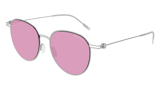 Montblanc Sunglass Man Silver Silver Pink