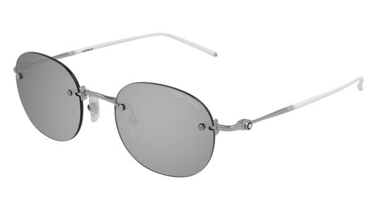 Montblanc Sunglass Man Silver Silver Silver