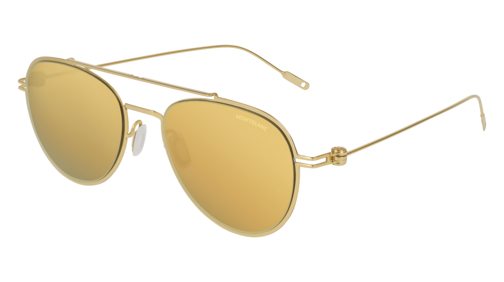 Montblanc Sunglass Unisex Gold Gold Gold