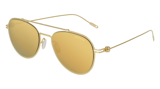 Montblanc Sunglass Unisex Gold Gold Gold