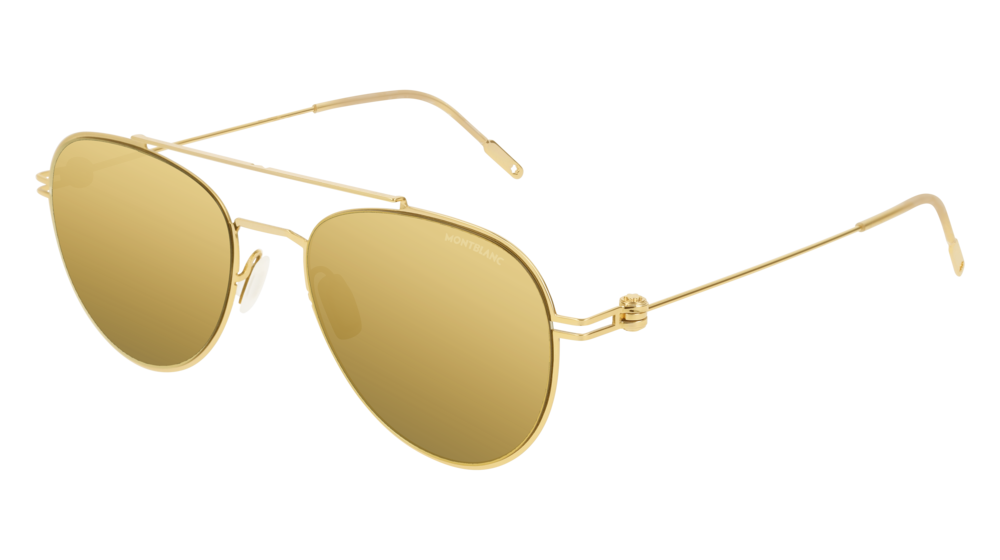 Montblanc Sunglass Unisex Gold Gold Gold