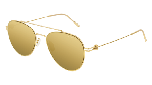 Montblanc Sunglass Unisex Gold Gold Gold