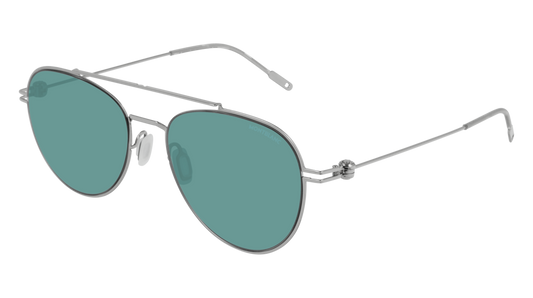 Montblanc Sunglass Unisex Silver Silver Green